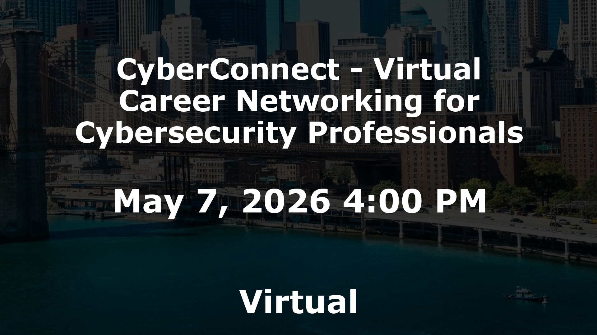 CyberConnect - Virtual Career Networking for Cybersecurity Professionals event image